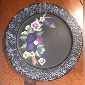 Vintage FURIO Handpainted Wood Plate